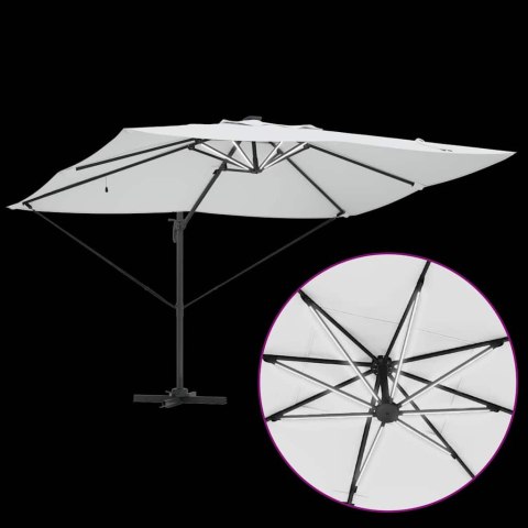 Parasol plażowy Ze LED Lights piaskowy 352 x 251 x 265 cm