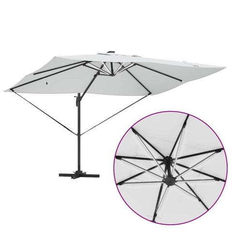 Parasol plażowy Ze LED Lights piaskowy 352 x 251 x 265 cm