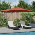 Parasol plażowy Ze LED Lights terakota 286 x 284 x 270 cm