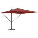 Parasol plażowy Ze LED Lights terakota 286 x 284 x 270 cm
