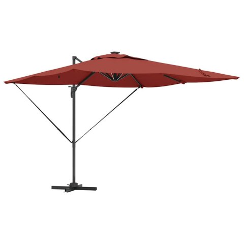 Parasol plażowy Ze LED Lights terakota 286 x 284 x 270 cm