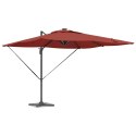 Parasol plażowy Ze LED Lights terakota 286 x 284 x 270 cm