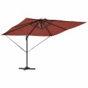 Parasol plażowy Ze LED Lights terakota 286 x 284 x 270 cm