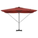 Parasol plażowy Ze LED Lights terakota 286 x 284 x 270 cm