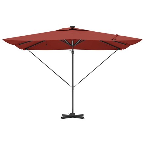 Parasol plażowy Ze LED Lights terakota 286 x 284 x 270 cm