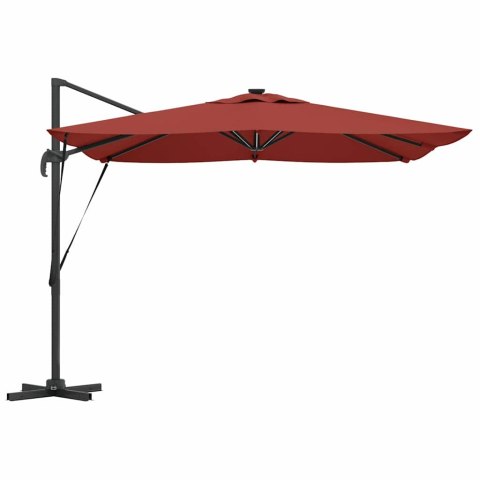 Parasol plażowy Ze LED Lights terakota 286 x 284 x 270 cm