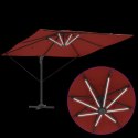 Parasol plażowy Ze LED Lights terakota 286 x 284 x 270 cm