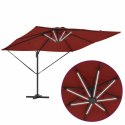 Parasol plażowy Ze LED Lights terakota 286 x 284 x 270 cm