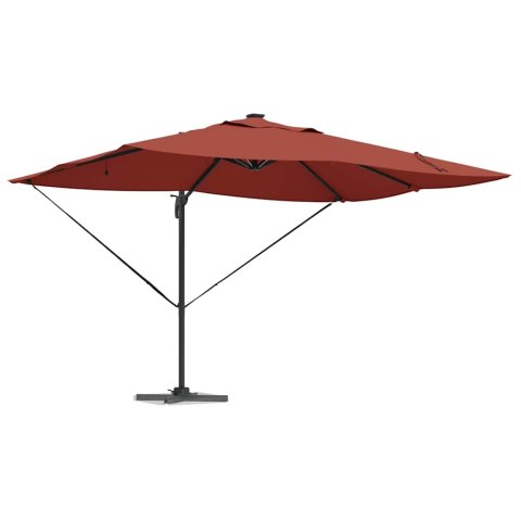 Parasol plażowy Ze LED Lights terakota 352 x 251 x 265 cm