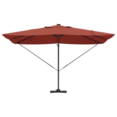 Parasol plażowy Ze LED Lights terakota 352 x 251 x 265 cm