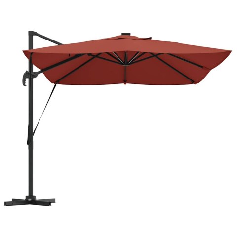 Parasol plażowy Ze LED Lights terakota 352 x 251 x 265 cm