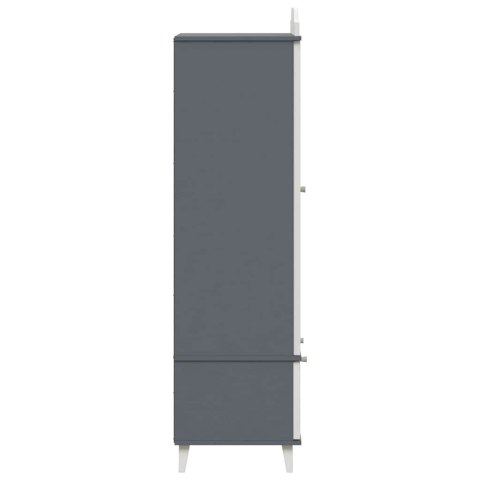 Szafa z tablicą z szufladą szaro-biały Materiał drewnopochodny