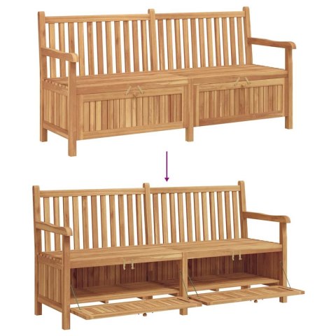 ławka z drzwiami Brązowy 180 x 60 x 90 cm Lite drewno teakowe