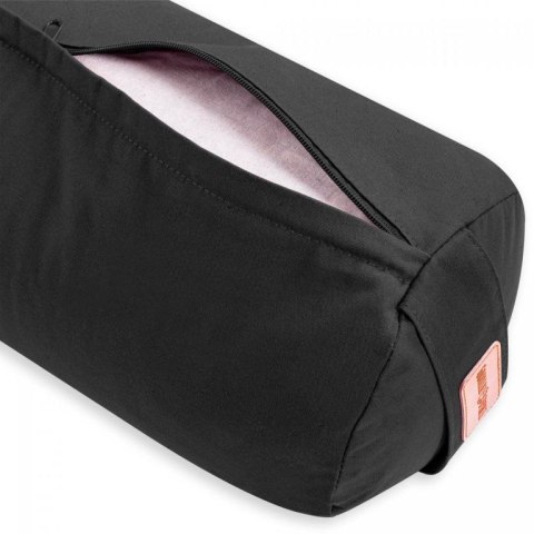 Czarna poduszka do jogi i medytacji 65x20 cm, bawełna, łuski