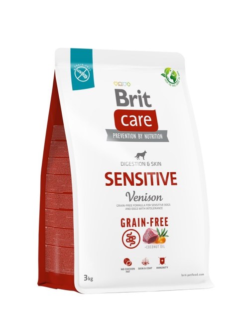 Brit Care Grain-Free Sensitive Venison - sucha karma dla psa - 3 kg (WYPRZEDAŻ)