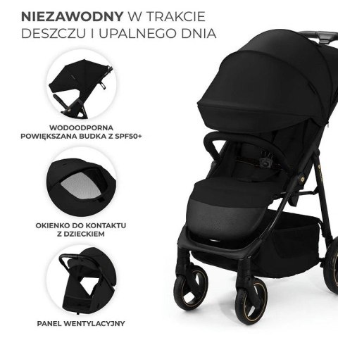 Kinderkraft wózek spacerowy TRIG 3 ONYX BLACK (WYPRZEDAŻ)