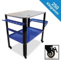 Profesjonalny stół warsztatowy/spawalniczy BITUXX na kółkach o nośności 250 kg - mobilny roboczy do spawania i montażu