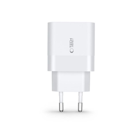 Ładowarka sieciowa C30W USB-C USB-A 30W - biała