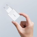 Ładowarka sieciowa C30W USB-C USB-A 30W - biała