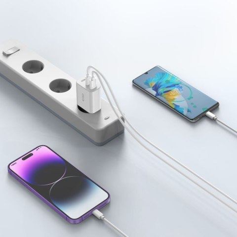 Ładowarka sieciowa NC30W 2x USB-C USB-A 30W - czarna