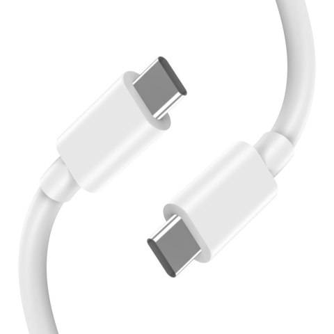 Ładowarka sieciowa NC45W-GAN 2x USB-C 45W z kablem USB-C - biała