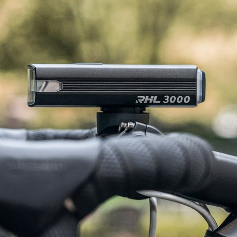 Lampka rowerowa przednia z kablem USB-C 3000 lm - czarna