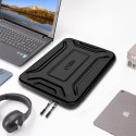 Pokrowiec etui usztywniane wodoodporne na laptopa 15-16'' - czarny