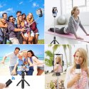 Selfie stick kijek statyw do zdjęć tripod Bluetooth do 72cm - czarny