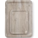 Taca do serwowania prostokątna antypoślizgowa 240x340 mm - jasne drewno