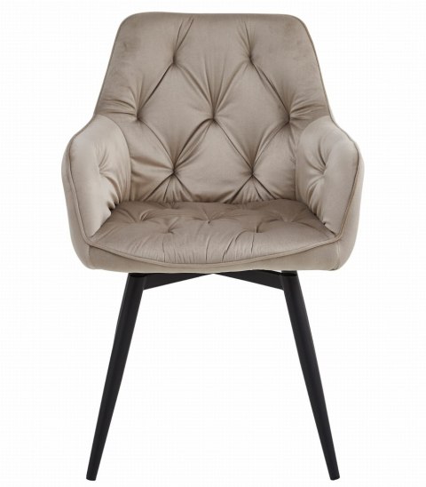 Krzesło JORK360 - ciemny beż aksamit / nogi czarne x 1