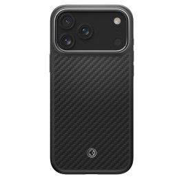 Etui ochronne case na iPhone 17 Pro Max Enzo Aramid T MagSafe - czarno-srebrne