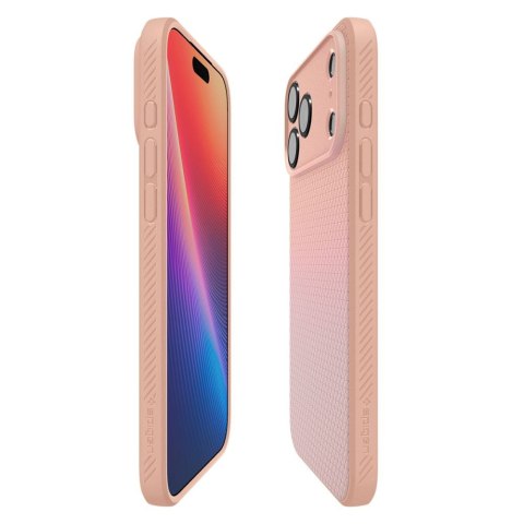Etui pokrowiec case na iPhone 17 Pro Max Liquid Air - tytanowo-różowe