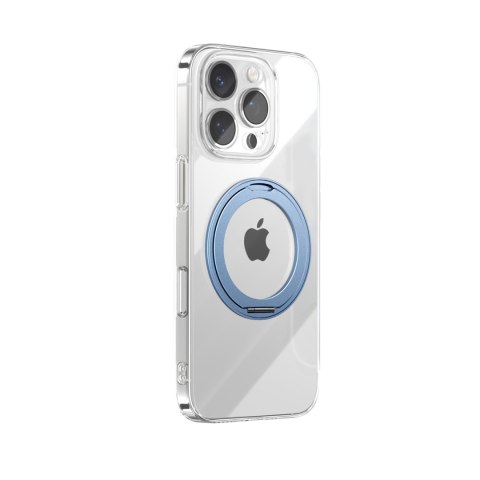 Etui pokrowiec z ringiem-podstawką 360 do iPhone 16 Pro Max MagSafe - niebieskie