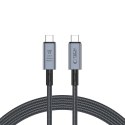 Kabel przewód USB-C PD 240W 8K 40Gbps 2m - szary