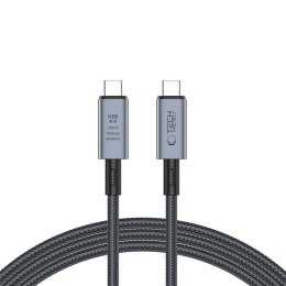 Kabel przewód USB-C PD 240W 8K 40Gbps 2m - szary