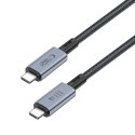 Kabel przewód USB-C PD 240W 8K 40Gbps 2m - szary