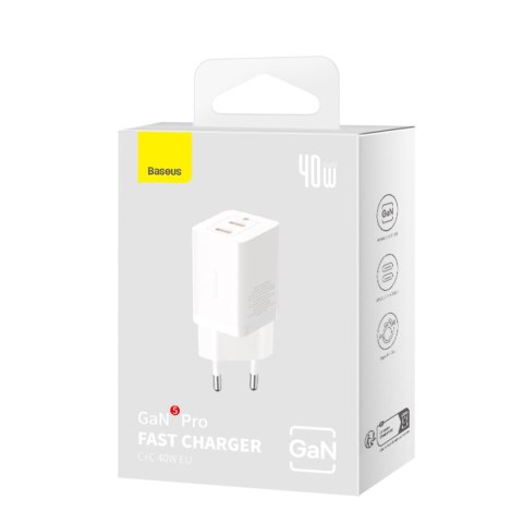 Ładowarka sieciowa GaN5 Pro 40W USB-C - biała