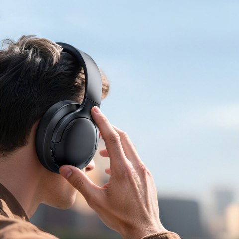 Słuchawki bezprzewodowe nauszne mocny bas Bass BH1 Bluetooth - czarne