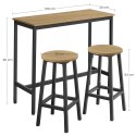 Stół Barowy + 2 Taborety - artisan - LBT219B88
