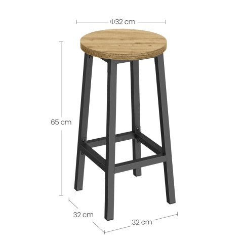 Taboret barowy - artisan / nogi czarne - LBC328B88