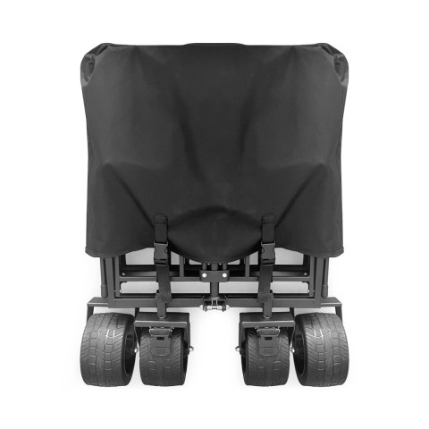 Wózek plażowy turystyczny składany z siatką szerokimi kołami do 100 kg