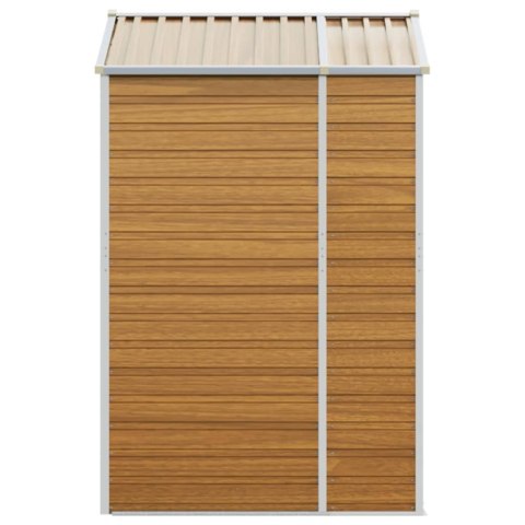 Szopa ogrodowa, jasny brąz, 191x130x198 cm, stal galwanizowana