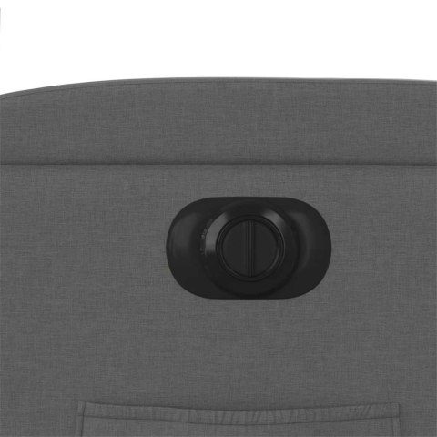 Elektryczny fotel rozkładany, ciemnoszary, obity tkaniną