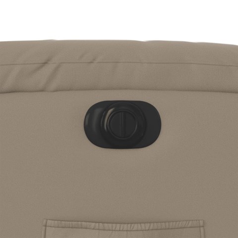 Elektryczny fotel rozkładany, cappuccino, obity sztuczną skórą