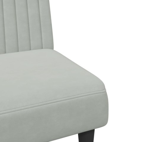 2-cz. komplet wypoczynkowy, jasnoszary, aksamitny