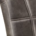 Krzesła stołowe, wspornikowe, 2 szt., szare, skóra naturalna