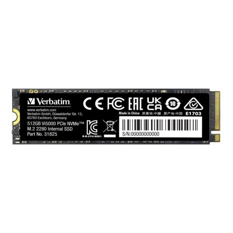 Dysk SSD Verbatim Vi5000 512GB M.2 2280 PCIe Gen4 NVME (5000/2500 MB/s)