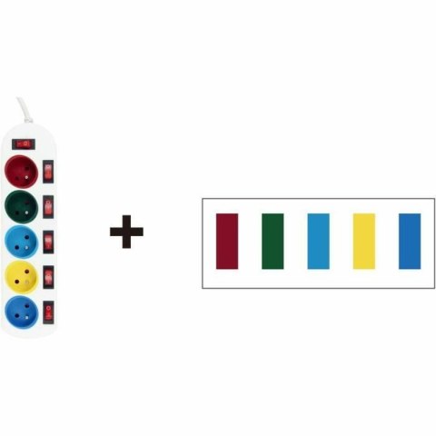Przedłużacz 5 Wejść z Przełącznikiem GAO 3680 W