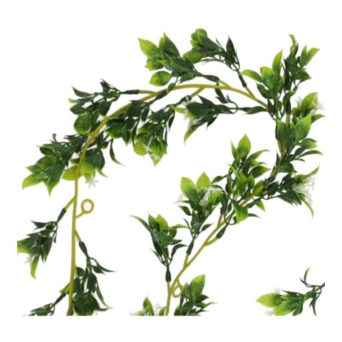 Girlanda ze sztucznych roślin białe