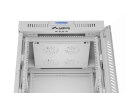 LANBERG SZAFA RACK STOJĄCA 19" 15U 600X600 SZARA DRZWI SZKLANE LCD V2 (FLAT PACK)